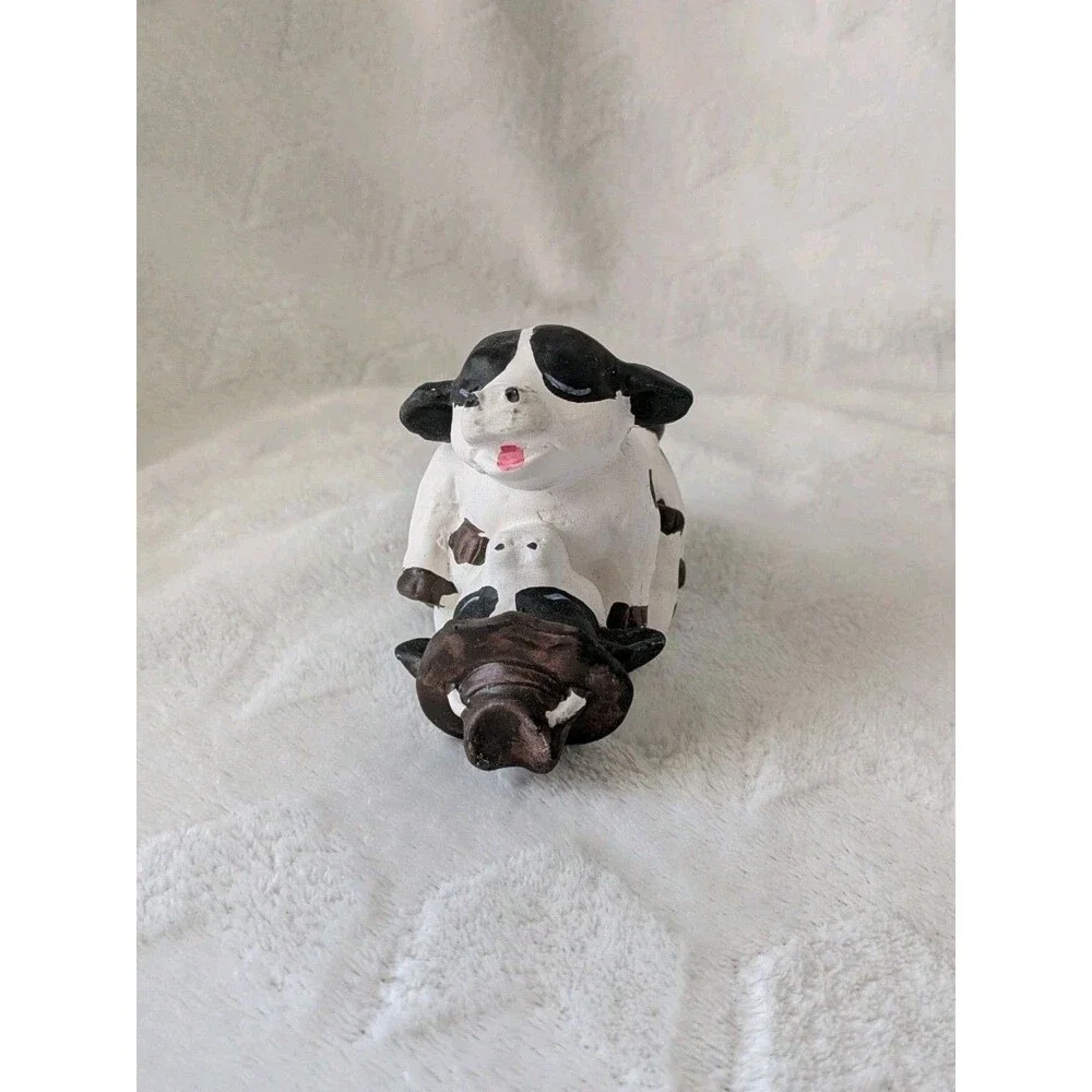 Vintage Ceramic Painted Love Cows